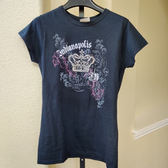 Indianapolis Graph Print  Black T-shirt NWT - Picture 1 of 6
